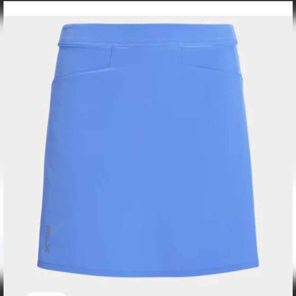 NWT RLX Ralph Lauren 17" Performance Pleated Summer Blue Golf Skort